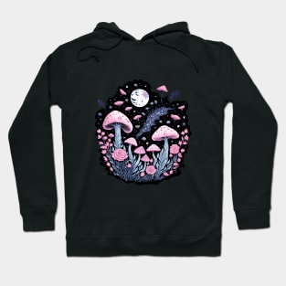 Pink Mushrooms Hoodie